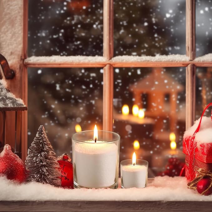 Scented Candle Sand – Candlelit Orchard | 17.6oz Natural Wax Beads with 20 Wicks | Cozy Holiday Aroma, Smoke-Free, 120+ Hours of Festive Light & Warmth