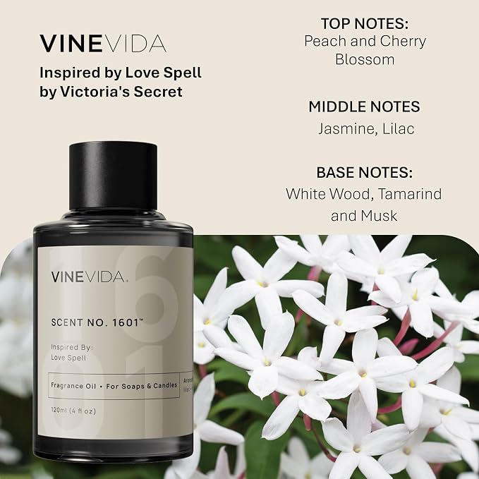 VINEVIDA [4oz] Scent No. 1601 - Natural Fragrance Oil for Candle & Soap Making - Made in USA