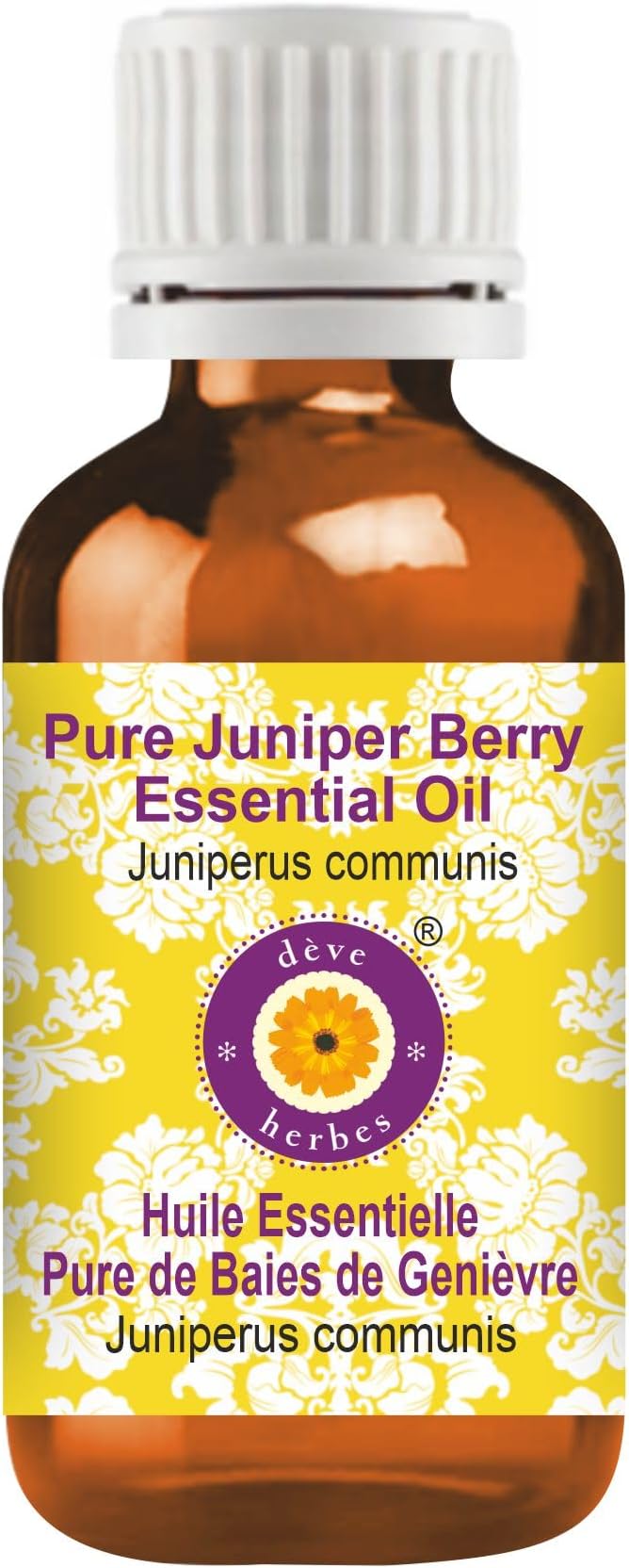 Deve Herbes Pure Juniper Berry Essential Oil (Juniperus communis) Steam Distilled 50ml (1.69 oz)