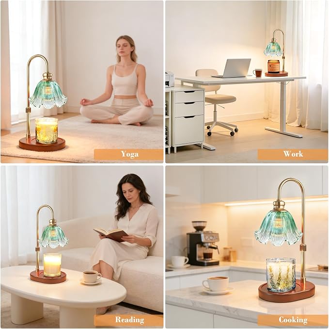 Candle Warmer Lamp with Timer, Christmas Decorations Indoor, Birthday Gifts for Women Mom, Warming Gifts for Office, Dorm, Apartment & New Home Decor
