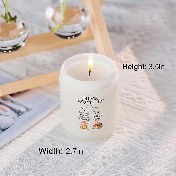 Funny Birthday Gifts for Mom - Mom Gag Birthday Gifts from Son or Daughter, Best Birthday Presents Ideas for Mom, Happy Birthday Decorations, Lavender Candle