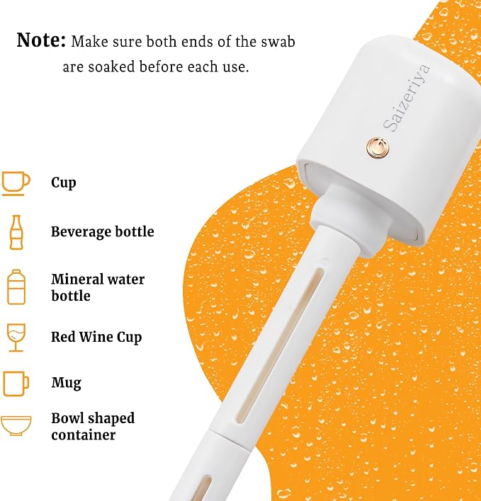 Mini Humidifier, Portable Travel Personal Mist Maker | White, USB Use, Quiet Air Diffuser, Adjustable Length, Small, For Car, Bedroom, Office