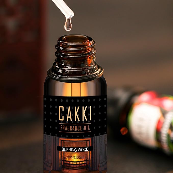 Essential Oils for Diffusers for Home, Scent-Burning Wood, Single Large Size 50ml, Cakki Fragrance Oils, for Candle Making, for Soap Making, Diffuser Oil Scents