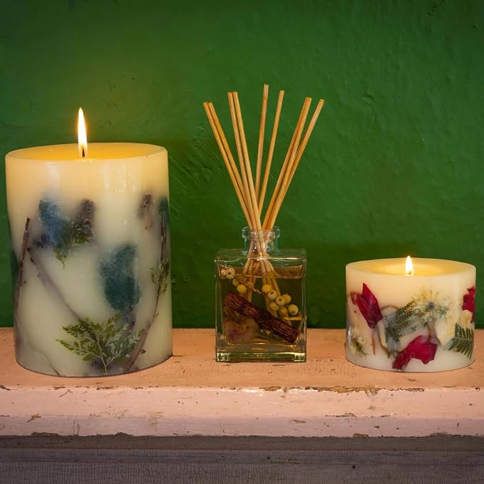 Rosy Rings Botanical Spicy Apple 6 oz Reed Diffusers for Home with Aromatherapy Scented Oil Diffuser Sticks, Scented Sticks Home Decor