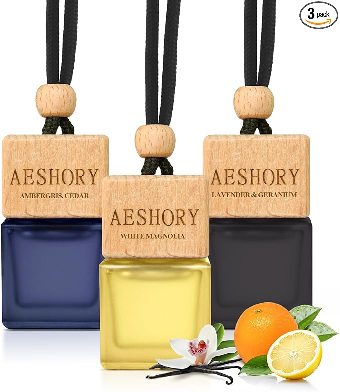 Aeshory Car Air Freshener Hanging - 3-Pack, Hotel Collection Car fresheners long lasting, Inspired by Ritz-C Hotels, Baccarat, W Hotels.Car Air Freshener for Women and Men,0.27 FL OZ/8ML