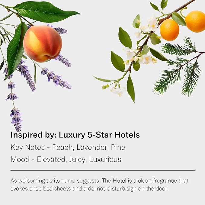 AromaTech The Hotel Aroma Essential Oil Blend: Luxury Hotel Inspired Aromatherapy with Lemon, Lavender, Peach & Pine for Ultrasonic Diffusers & Nebulizers (120 mL, The Hotel)