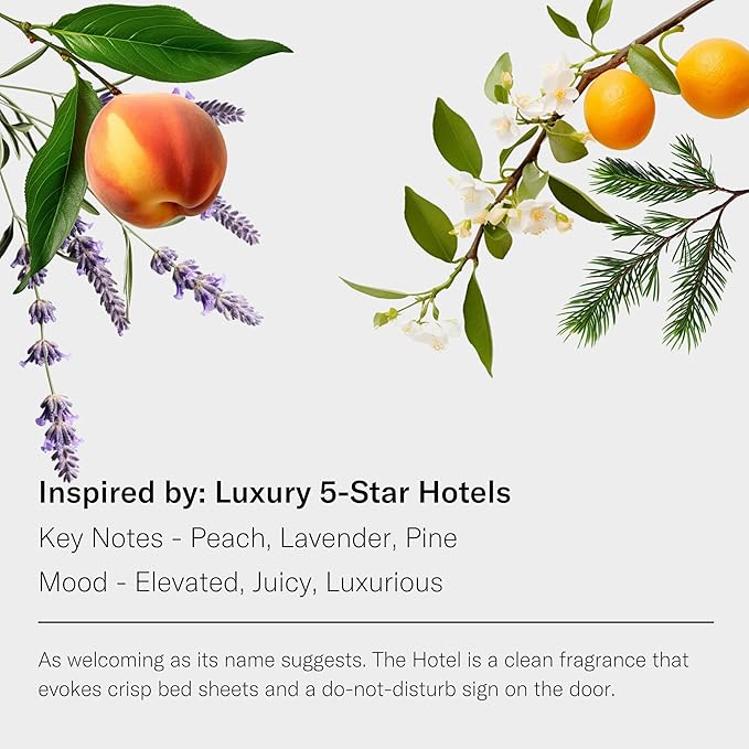 AromaTech The Hotel Aroma Essential Oil Blend: Luxury Hotel Inspired Aromatherapy with Lemon, Lavender, Peach & Pine for Ultrasonic Diffusers & Nebulizers (10 mL, The Hotel)