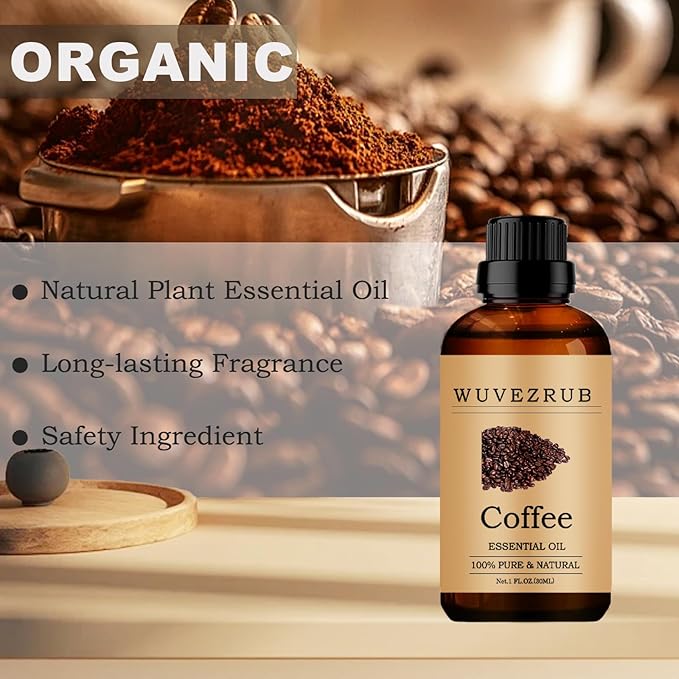 Coffee Essential Oils, 30ML Pure and Natural Essential Oil for Aromatherapy Diffuser - Coffee /1 Fl Oz