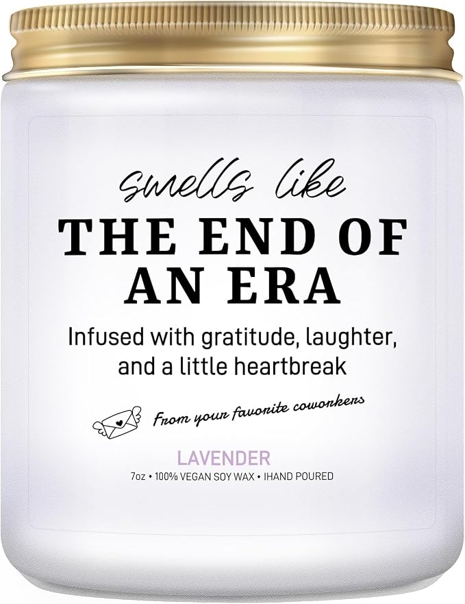 Retirement Gifts for Woman – Retired Gifts for Women, Men, Friends, Coworker, Teacher – Farewell Gift for Coworkers, Going Away, Moving Away Gift - Lavender Candles(7oz)