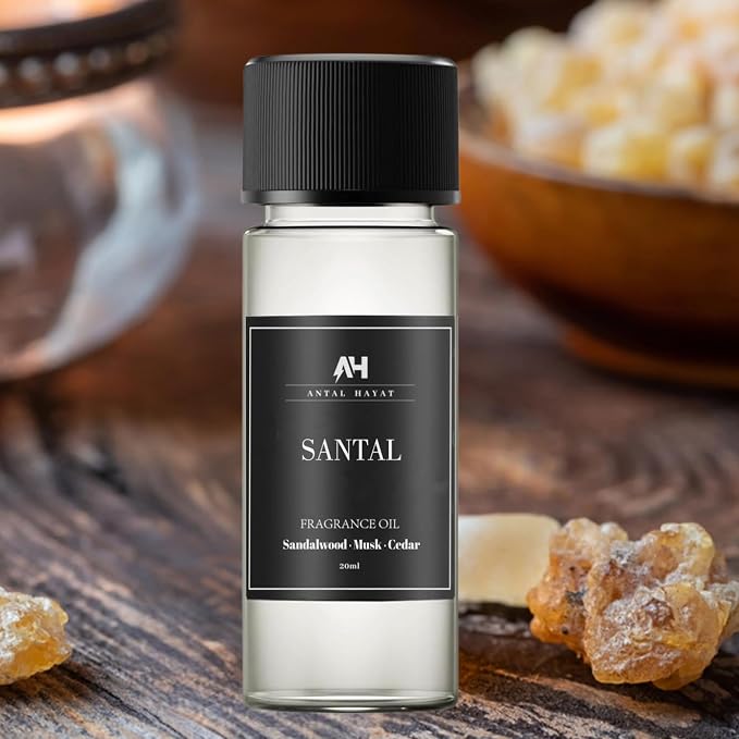 Santal Diffuser Oil 20ml - Home Luxury Scents Refill - Inspired by Santal Perfume - Sandalwood, Leather & Cedar - Make Your House Smell Good - Aromatherapy Diffuser Oil - Hotel Scents for Diffuser