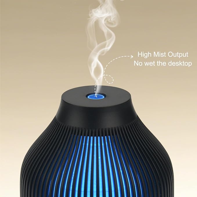 Diffuserlove USB Plug-in 150ML Essential Oil Diffuser Humidifier with Timer & 7 Color Night Light, Aromatherapy Diffuser for Bedroom Office Home Decor