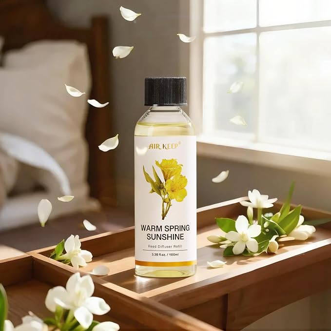 Airkeep Diffuser Oil Refill/Warm Spring Sunshine/3.38oz（100ml/1 Pack/Scented Oil Refill for Diffuser Home Fragrance for Bedroom, Bathroom Office Home Decor
