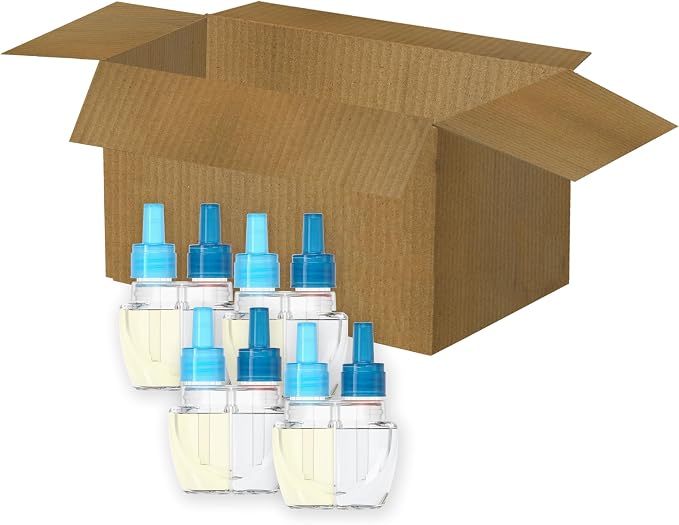 Febreze Plug In Air Freshener, Odor-Fighting Scented Oil Refill, Air Fresheners for Home and Bathroom and Kitchen, Long Lasting for Strong Odors, Jasmine & Honeysuckle Scent, 0.87oz Refills, 4 Count
