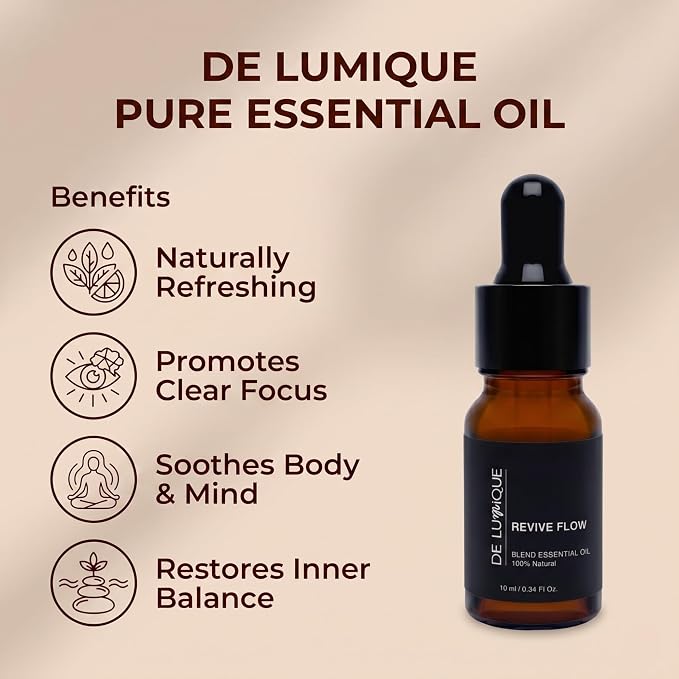 Calming Essential Oil Blend, 100% Natural Aromatherapy Grade, 10ml / 0.34 Fl Oz (Revive Flow)