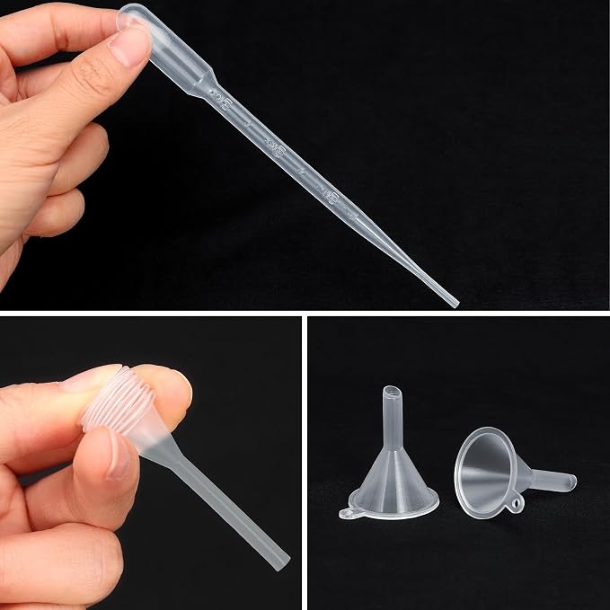 10pcs Perfume Refill Tool Kit,Plastic Perfume Dispenser Transfer Tools,Travel Refill Tool Set for Liquid Cologne Fragrance Sample Essential Oils (Clear, 10ml/10pcs)