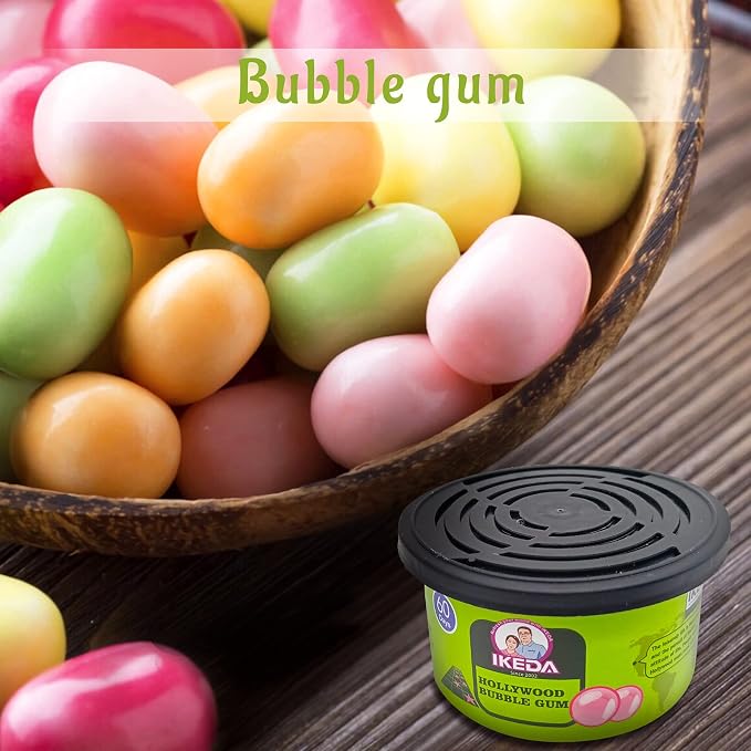 Car Air Freshener: Bubble Gum Scent | Car Scents | Odor Eliminator Essential | Long-Lasting | Strong Fragrance | For Home Closet | 1.5 Oz | Pack of 4