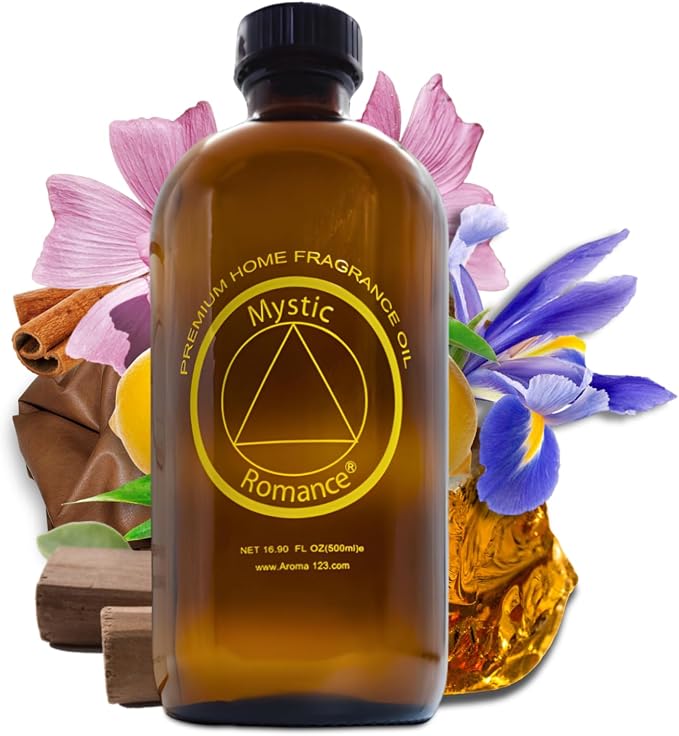 Mystic Romance Santal Premium Home Fragrance Oil - for Aroma Oil Diffusers and Burner Oil Lamps (500ml, Glass)