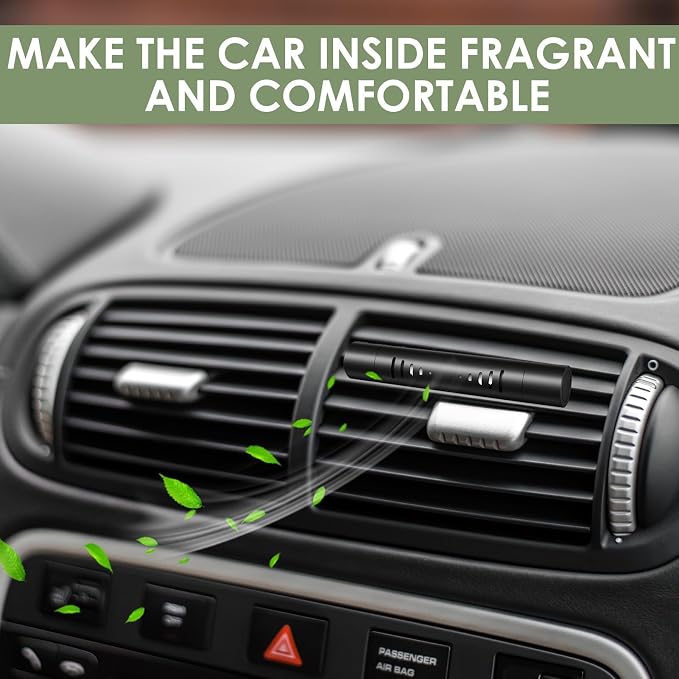 2pcs Car Air Diffuser Vent Clips for Essential Oils with 12 Odorless Cotton Cores for Women Men Automotive Fragrance Decoration Accessories for Cars Chirismas Birthday Present