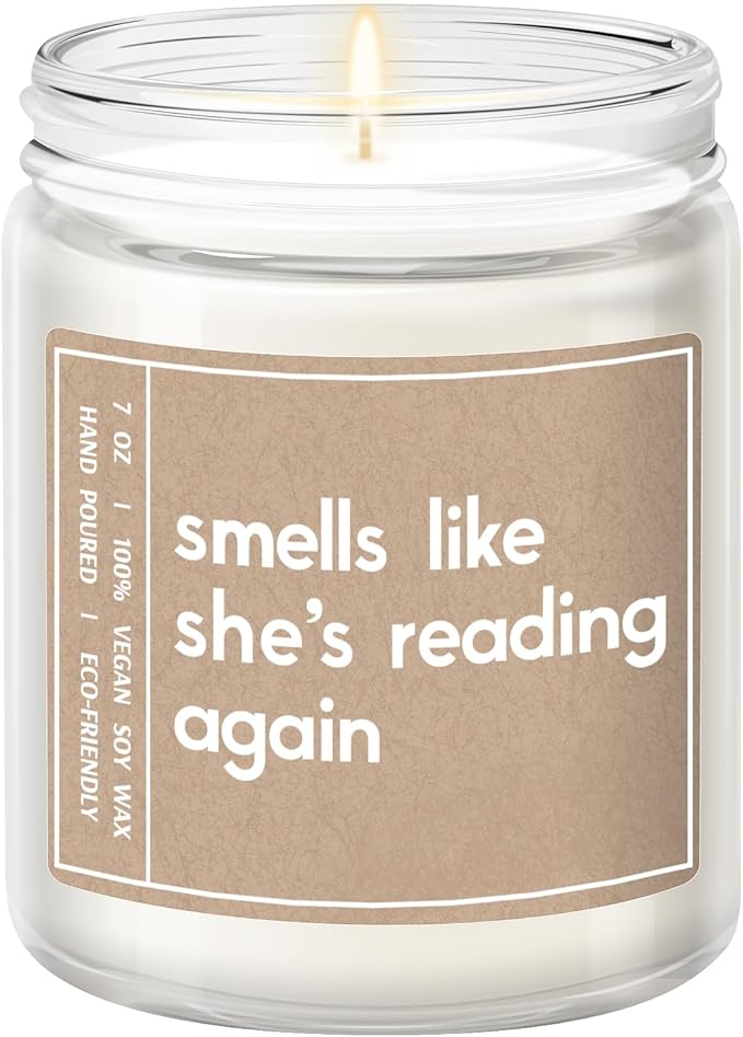 Gifts for Book Lovers, Readers - Best Friend Birthday Present - Book Lovers, Bookish, Funny Gifts for Women - Lavender Scented Candle
