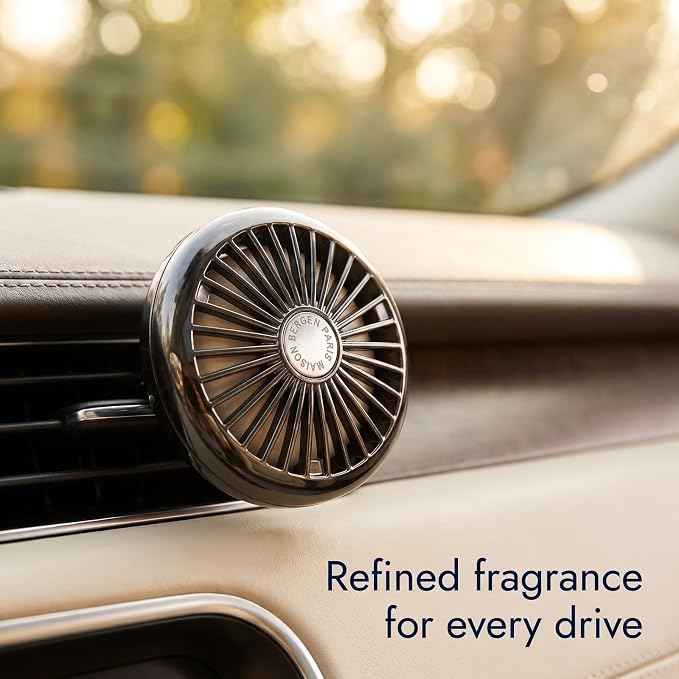 MAISON BERGER Car Diffuser Set, Anti-Pet Odor | Helps Neutralize Pet Odors, Refillable Vent Clip with Ceramic Refill, Passive 4-Week Diffusion, Made in France