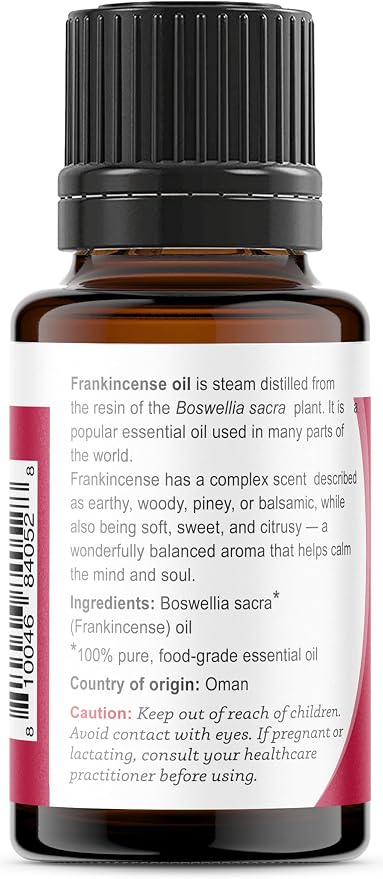 Viva Doria Frankincense Essential Oil, 100% Pure, Natural Essential Oil, Undiluted, for Aromatherapy | Food Grade, 15 mL (0.5 Fluid Ounce)