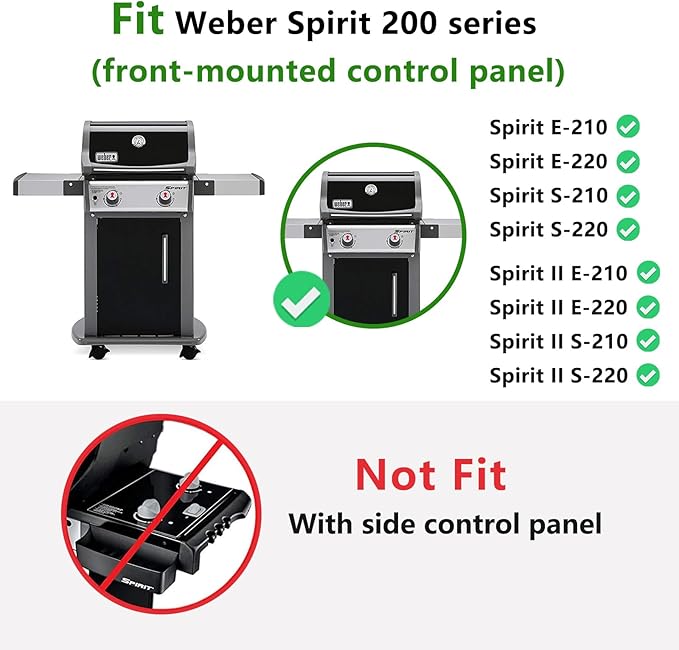 Hongso 15.3 Inch 7635 Flavorizer Bars for Weber Spirit E210 and Spirit 200 Series E210 S210 E215 E220 S220 Models, Replacement Parts for GS4 Spirit II E 210 220 Gas Grills with Front-Mounted Control