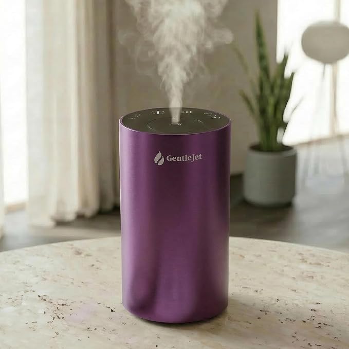 GentleJet LiteMist Waterless Rechargeable Aroma Diffuser for Bedroom, Office & Car, Cold-Air Essential Oil Mist, Aluminum Body, 20ml