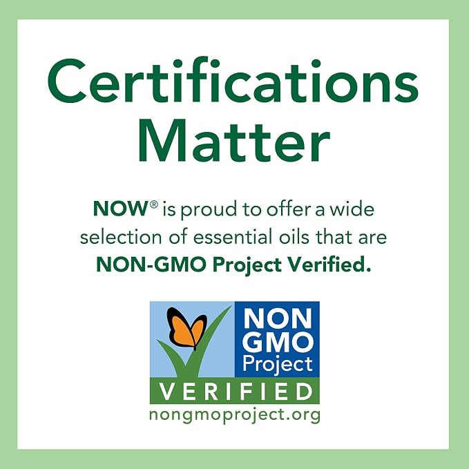 Now Essential Oils, Organic Lemongrass Oil, Uplifting Aromatherapy Scent, Steam Distilled, 100% Pure, Vegan, Child Resistant Cap, 1-Ounce (Pack of 2)