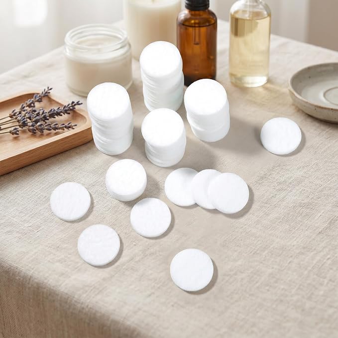 50Pcs Essential Oil Pads - 0.9 Inch Air Purifier Replacement Refill Pads, Mini Microfiber Pad for Humidifier Air Purifier Home Car Plug (White)