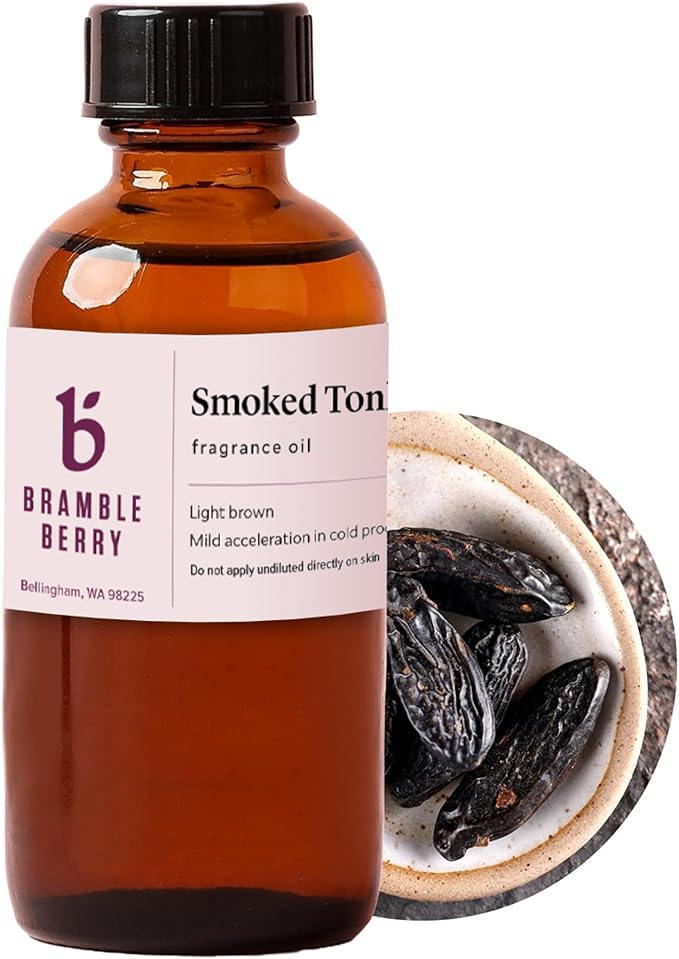 Bramble Berry Smoked Tonka & Oud Warm Bean & Wood Scent for Soap Making, Candles, Lotion, Bath Bombs & Perfume | Skin Safe, Vegan, Paraben & Phthalate Free, DIY Craft Essential