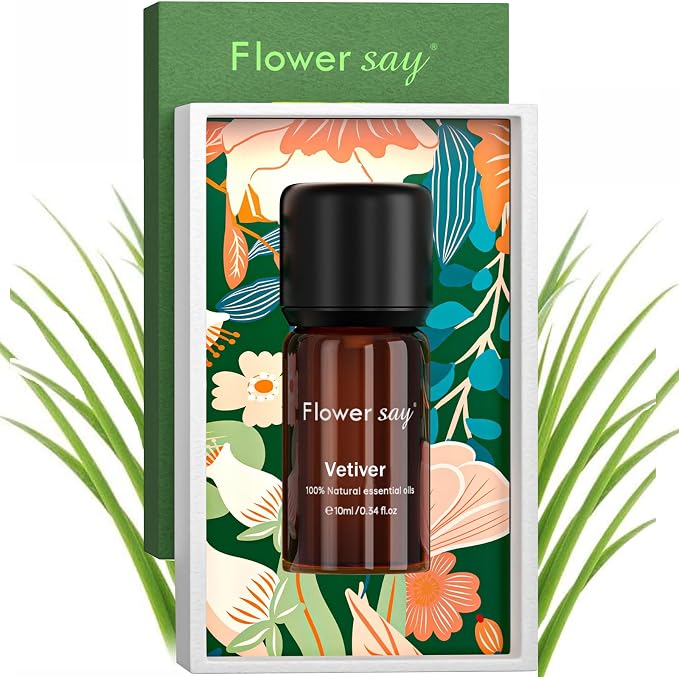 Vetiver Essential Oil 0.34Oz - 100% Pure Natural MAX Undiluted Premium Therapeutic Grade Essential Oils for Diffuser/Skin Care/Massage/Hair/Toenails