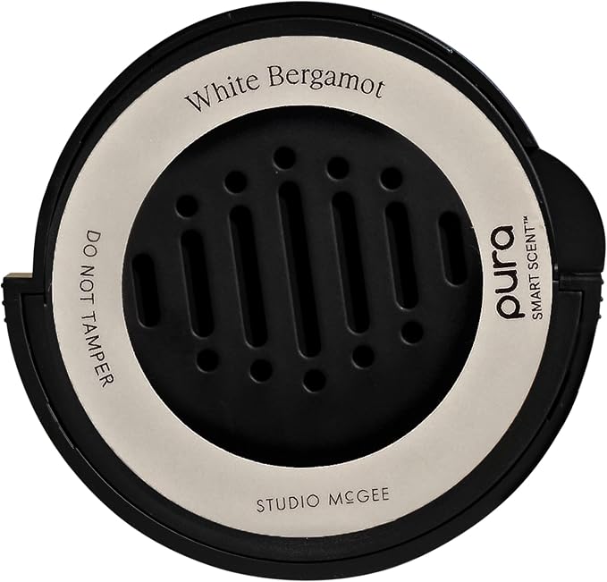 Pura & Studio McGee - Fragrance for Car Diffuser - Clean & Safe Luxury Scent Refill - Long-Lasting for 30 Days of Aroma - Must-Have Accessory - White Bergamot