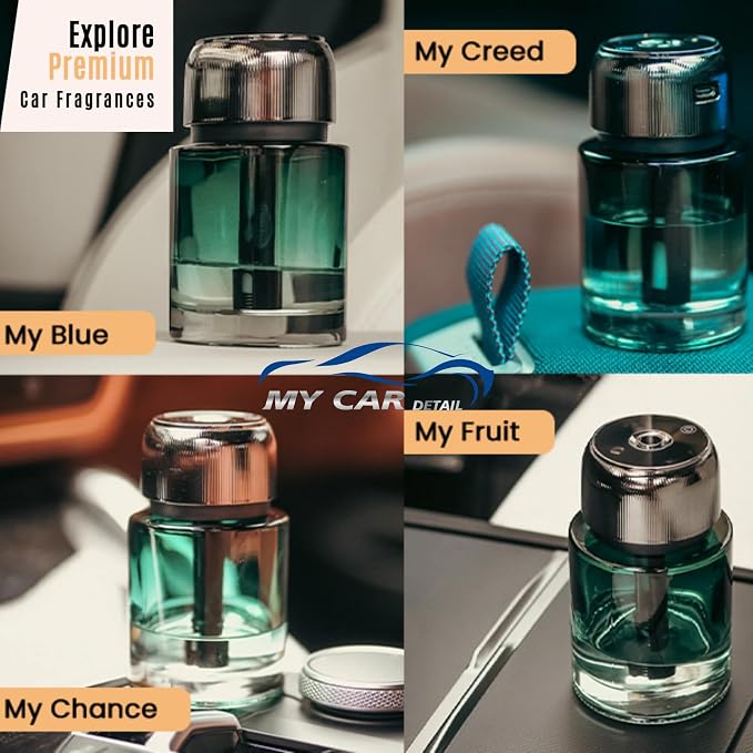 Smart Air Freshener, MyPerfume Car Diffuser – USB Aromatherapy Essential Oil Humidifier, Mini Portable Scent Diffuser for Car, Home & Office – MyBlue 160ml