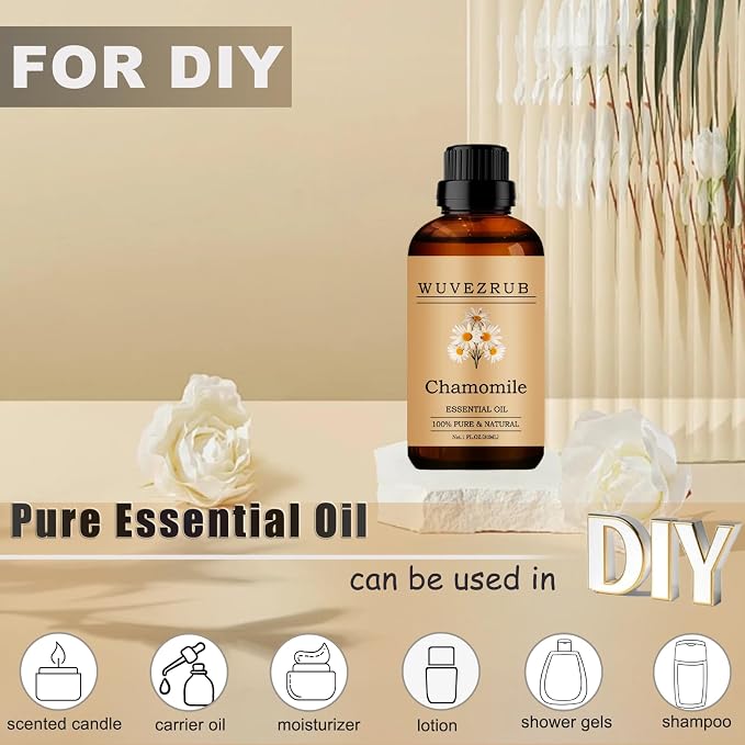 Chamomile Essential Oils, 30ML Pure and Natural Essential Oil for Aromatherapy Diffuser - Chamomile /1 Fl Oz