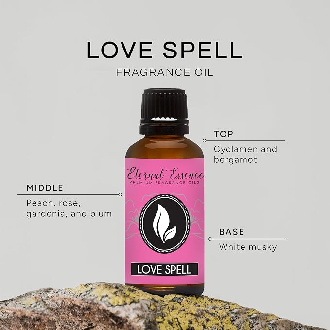 Eternal Essence Oils Love Spell Type Premium Fragrance Oil 30ml - for Candle, Soap Making, Aromatherapy, Diffusers, Home Care & Humidifiers