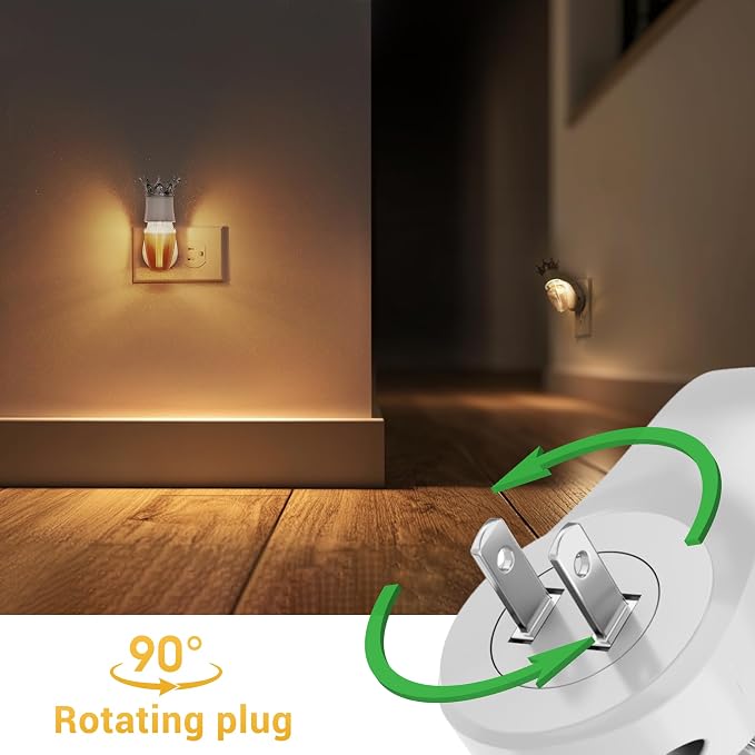 L LOHAS LED Wall Fragrance Plug with Night Light Compatible with Bath and Body Works Wall Fragrance, ETL Certified,90°Rotatable Plug Essential Oil Diffuser for Home, Office (White)