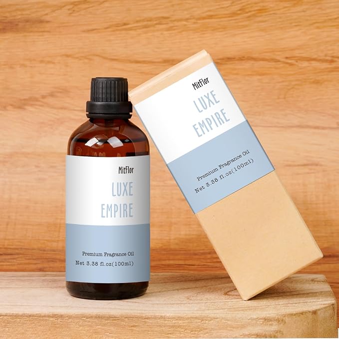 Luxe Empire Fragrance Oil, MitFlor 100ml Single Scented Essential Diffuser Oil, Premium Fragrance Oil for Soap & Candle Making, Home Diffusing, Perfume, Beard Oil and More, Men's Cologne Scent Gift