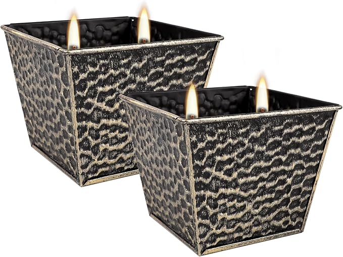 2Pcs Citronella Candles Outdoor Indoor-Large 12oz Scented 50H Long Lasting Summer Candle Bulk for Home Decor, Garden,Party,Backyard & Camping(2-Wick)