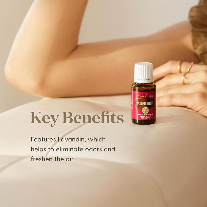 Young Living Purification Essential Oil 15ml | Soothing to Your Skin for Everyday Irritations | Laundry Boosting & Scent Neutralizing | Aromatherapy Diffuser & Freshener for Home