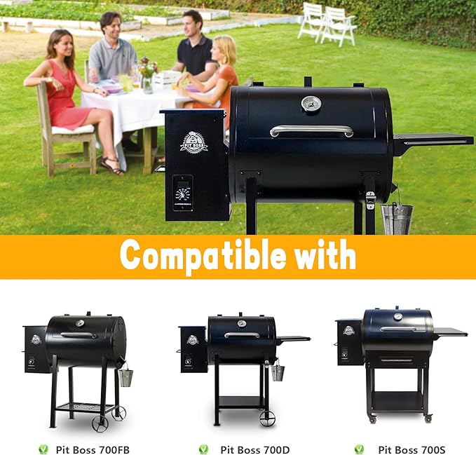Flame Broiler Kit for Pit Boss 700 Series Pellet Grills,Compatible with PB700FB PB700FBW2 PB700SC PB700FBW1 PB700S Pellet Grills,Includes Main Plate and Slide Cover