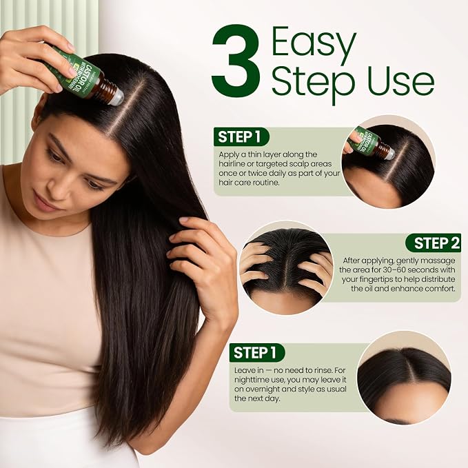 Natural Riches Organic Castor Oil with Rosemary Roll On for Hair Growth & Skin Care - Essential Oil Roller for Eyebrows, Eyelashes - Cold Pressed & Hexane Free Formula - 1 fl oz