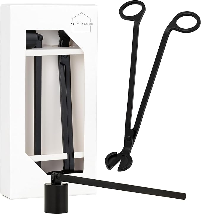 Airy Abode Candle Wick Trimmer and Candle Snuffer Accessory Set – Pick Your Color
