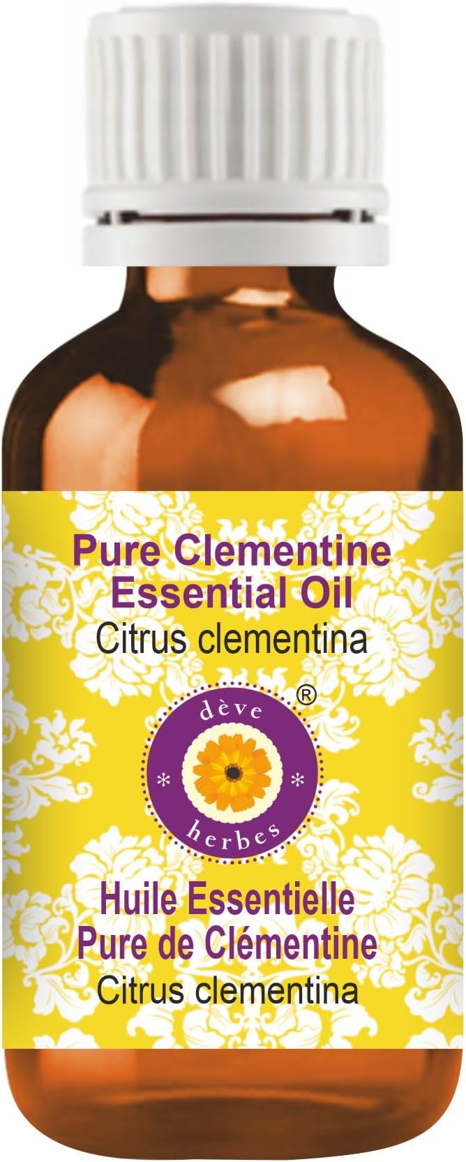 Deve Herbes Pure Clementine Essential Oil (Citrus Clementina) Steam Distilled 30ml (1 oz)