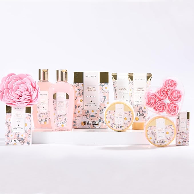 Spa Gift Baskets for Women, Spa Luxetique Bath Gift Set, 12pcs Relaxing Home Spa Kit for Women with Shower Gel, Bath Salt, Essential oil, Body Lotion, Hand Cream, Christmas Gifts for Mom