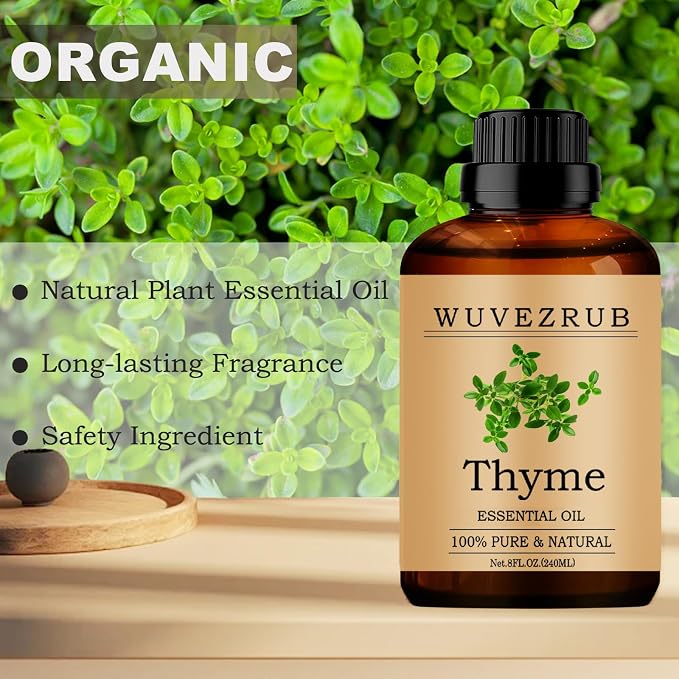 Thyme Essential Oil, 240ML Pure and Natural for Aromatherapy Diffuser - 8 Fl Oz