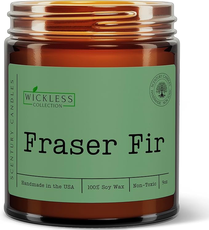 Wickless Pine Scented Candle for Candle Warmer Lamp, Many Scents to Choose, 100% Non-Toxic Soy Wax, Candle Melts for Warming Plate, Handmade in The USA (Fraser Fir)