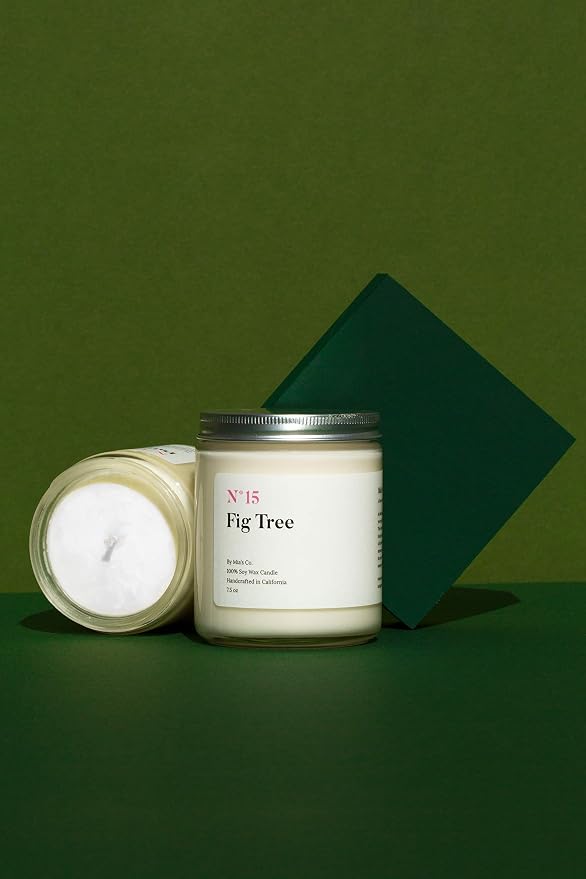 | Scented Luxury Soy Wax Candle | Handcrafted in USA | N15 Fig Tree | Long Lasting Burning for Stress Relief 7.5 oz