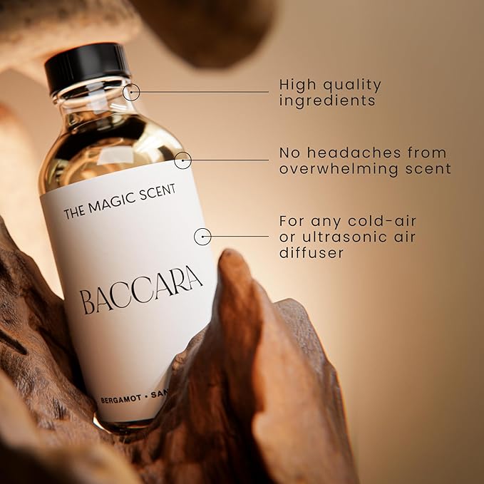 The Magic Scent Baccara Diffuser Oil - Hotel & Home Luxury Scents Inspired by Baccarat Rouge - Diffuser Oil Scents for Home Designed for Use in All Diffusers - 4 fl oz, 120 mL