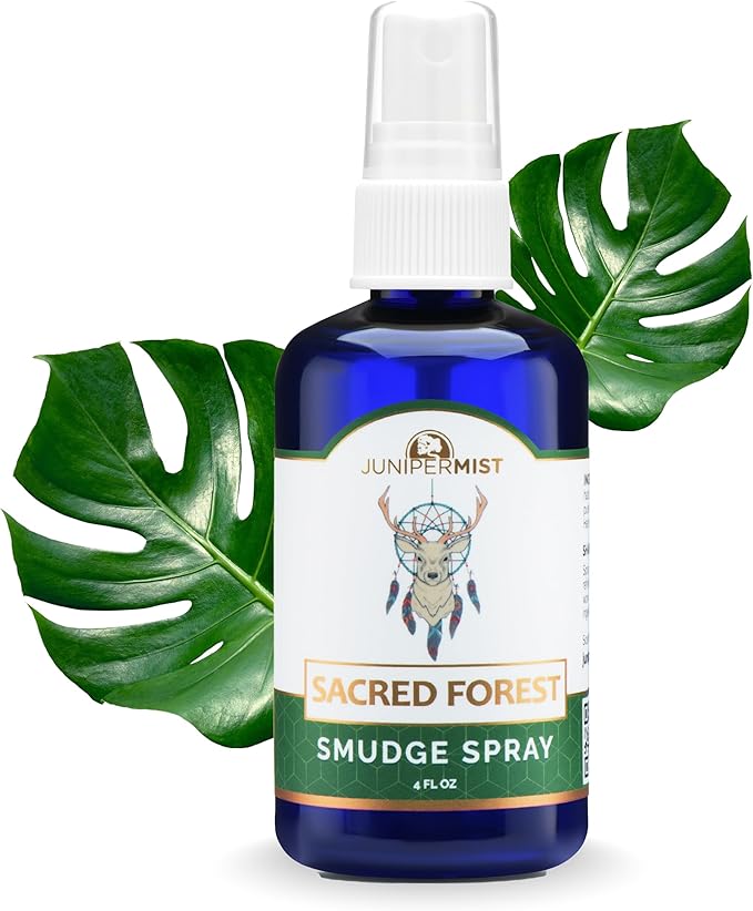 Cedar & Sage Smudge Spray (114ml), Sacred Forest Room Spray, Spiritual Cleansing Spray for Negative Energy, Smokeless Smudge Spray, Essential Oil Spray with Fir & Juniper UK