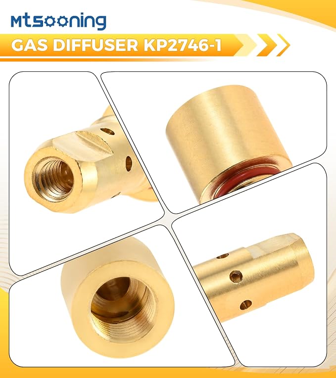 4-Pack KP2746-1 Thread-On Gas Diffuser Compatible with Lincoln Magnum PRO 200L 250L 300L MIG Welding Guns, 200A/250A/350A Replacement Parts